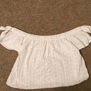 White off the shoulder top